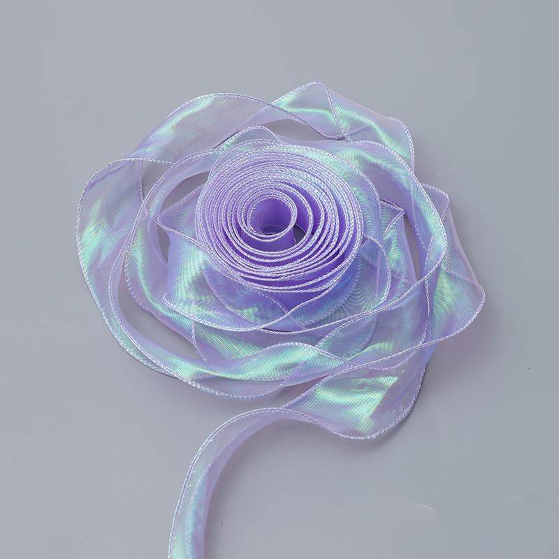 SM-Holographic Fish Tail Tulle,Bouquet Wrapping Ribbon,Floral Mesh Netting,Handcrafted Gift Edging,Minimalist Satin Ribbon,Floral Arrangement Packaging Materials
