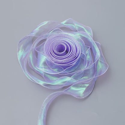 SM-Holographic Fish Tail Tulle,Bouquet Wrapping Ribbon,Floral Mesh Netting,Handcrafted Gift Edging,Minimalist Satin Ribbon,Floral Arrangement Packaging Materials