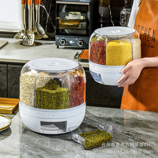 Grains Separate Storage Box Sealed Rotating Grain Storage Container