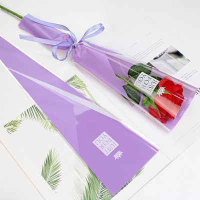 Transparent Waterproof Gold-Edged Simple Frame Flower Packaging Bag