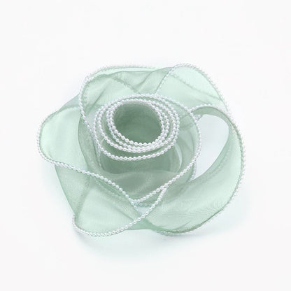 SJ-Gold Edging,Fish Tail Organza Ribbon,Polyester Organza Floral Ribbon,Cake Box Gift Box Bow,Packaging Woven Ribbon,Ribbon