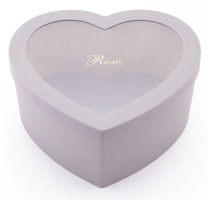 2pcs Heart Shaped Flower Box Floral Gift Boxes with Transparent Window Lids Luxury Style Flower Arrangements Valentines Day Jewe