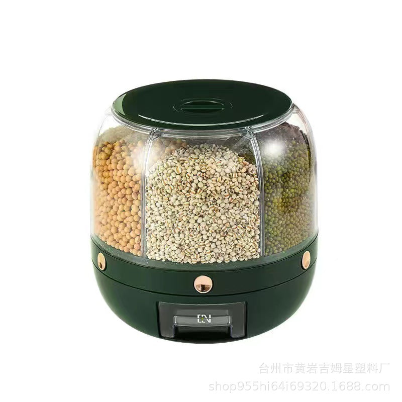 Grains Separate Storage Box Sealed Rotating Grain Storage Container