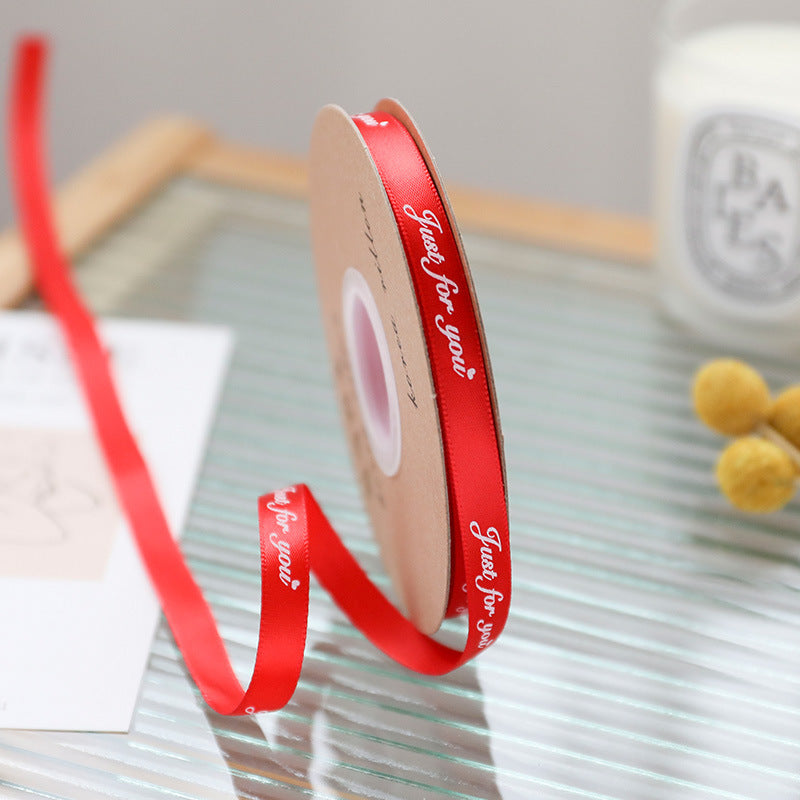 SD-1cm printed ribbon only for you Packaging ribbon English printed ribbon gift baking packaging ribbon flower shop use