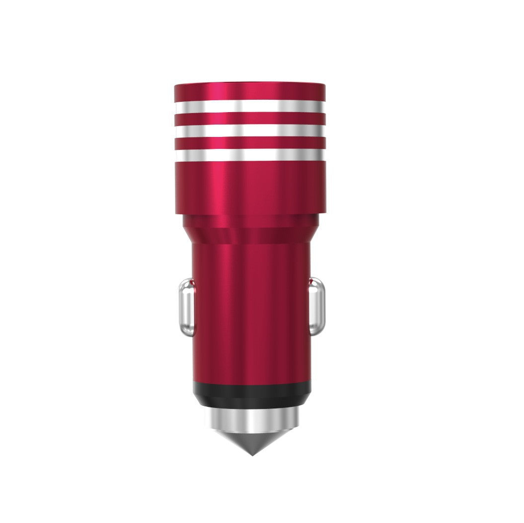 Manufacturers wholesale new 1A/2.4A car charger Glass breaker car charger dual USB one drive two car charger in stock