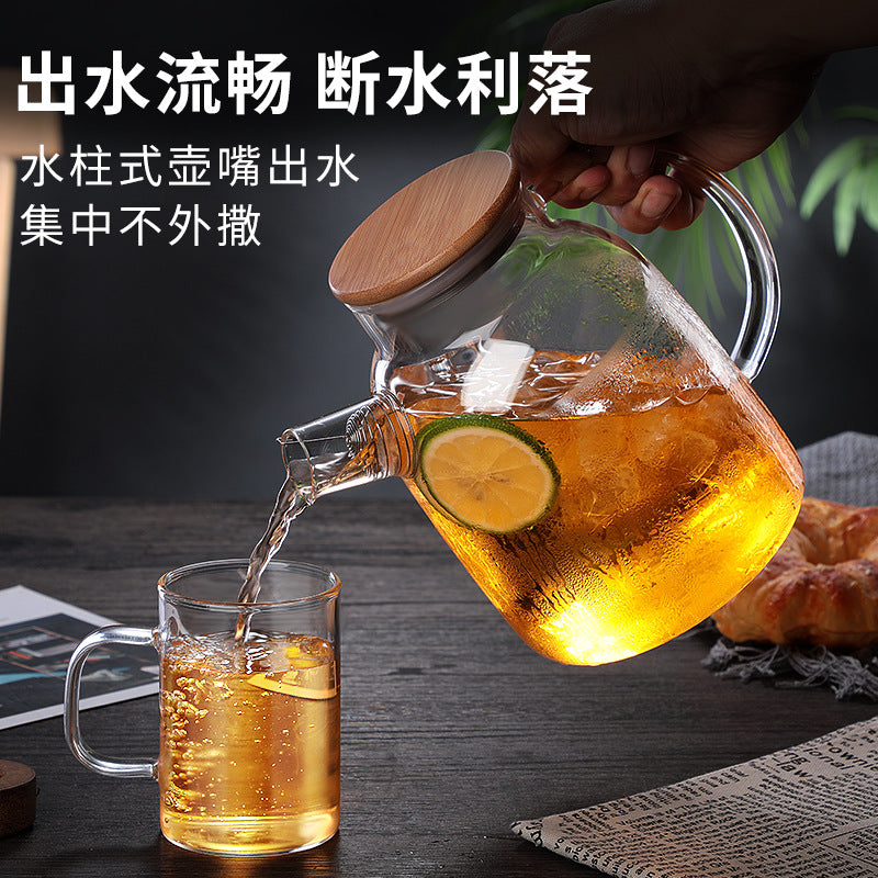 Large capacity glass teapot High Temperature Thickened Hot & Cold Kettle
