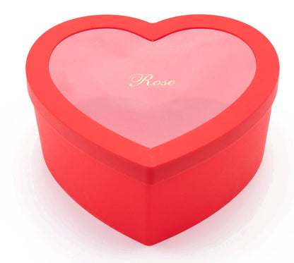 2pcs Heart Shaped Flower Box Floral Gift Boxes with Transparent Window Lids Luxury Style Flower Arrangements Valentines Day Jewe