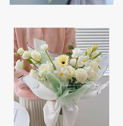 AQ-Paper for Wrapping Flowers,Waterproof Jelly Film Flower Wrapping Paper.Flower Shop Materials,Fresh Flower Wrapping Paper