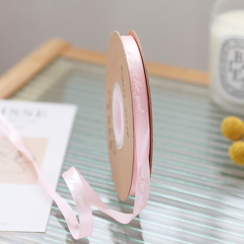 SD-1cm printed ribbon only for you Packaging ribbon English printed ribbon gift baking packaging ribbon flower shop use
