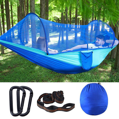 Double hammock outdoor mosquito-proof, sun-shading and rollover-proof single camping swing
