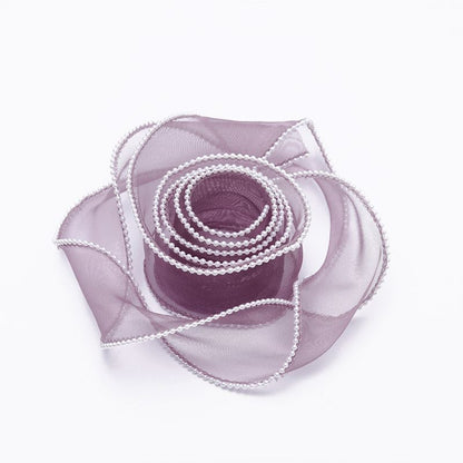 SJ-Gold Edging,Fish Tail Organza Ribbon,Polyester Organza Floral Ribbon,Cake Box Gift Box Bow,Packaging Woven Ribbon,Ribbon