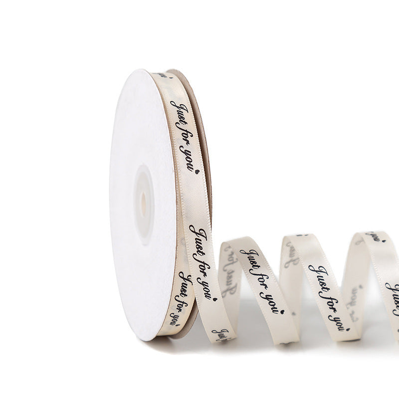 SD-1cm printed ribbon only for you Packaging ribbon English printed ribbon gift baking packaging ribbon flower shop use
