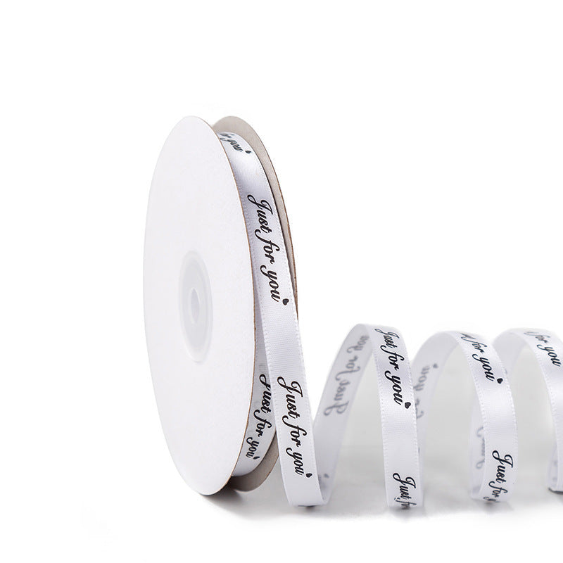 SD-1cm printed ribbon only for you Packaging ribbon English printed ribbon gift baking packaging ribbon flower shop use