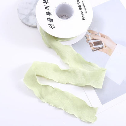 SP-fish-tail shaped ribbon，pleated shaped ribbon，wavy-edge organza ribbon，fresh flower packaging materials，bouquet ribbon