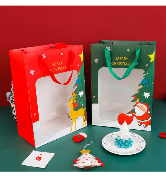 Christmas-themed display tote bags，Fresh flower bouquet packaging