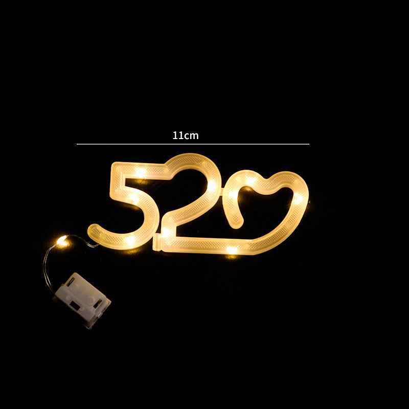 Party Ambience Lights Flower Packaging Bouquet Warm White Lights Happy Birthday Cake Decoration Lights Crown English Numbers Lights