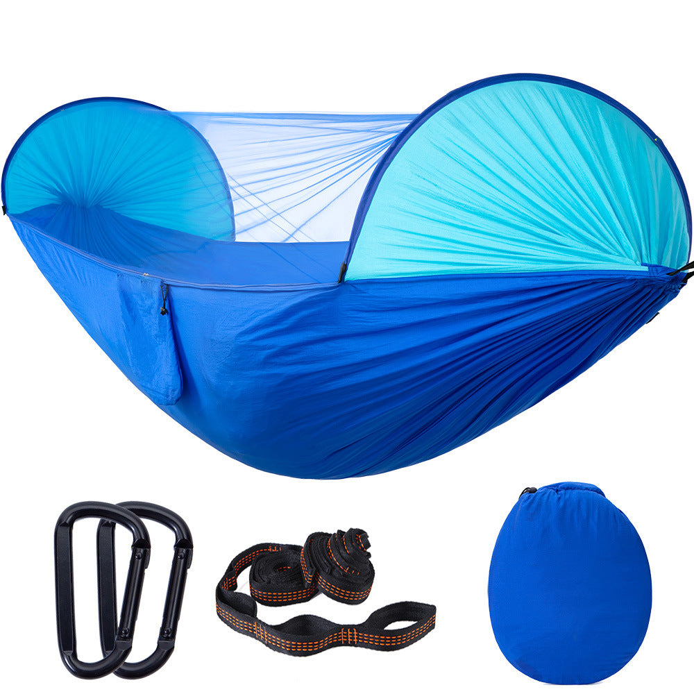 Double hammock outdoor mosquito-proof, sun-shading and rollover-proof single camping swing