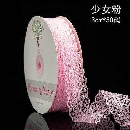 SR-3cm lace ribbon, garment and wedding dress accessories, fresh flower bouquets, gift bow ribbons, baking packaging.