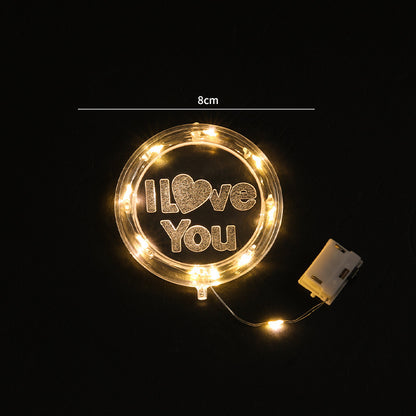 Party Ambience Lights Flower Packaging Bouquet Warm White Lights Happy Birthday Cake Decoration Lights Crown English Numbers Lights