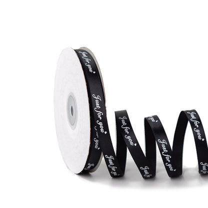 SD-1cm printed ribbon only for you Packaging ribbon English printed ribbon gift baking packaging ribbon flower shop use
