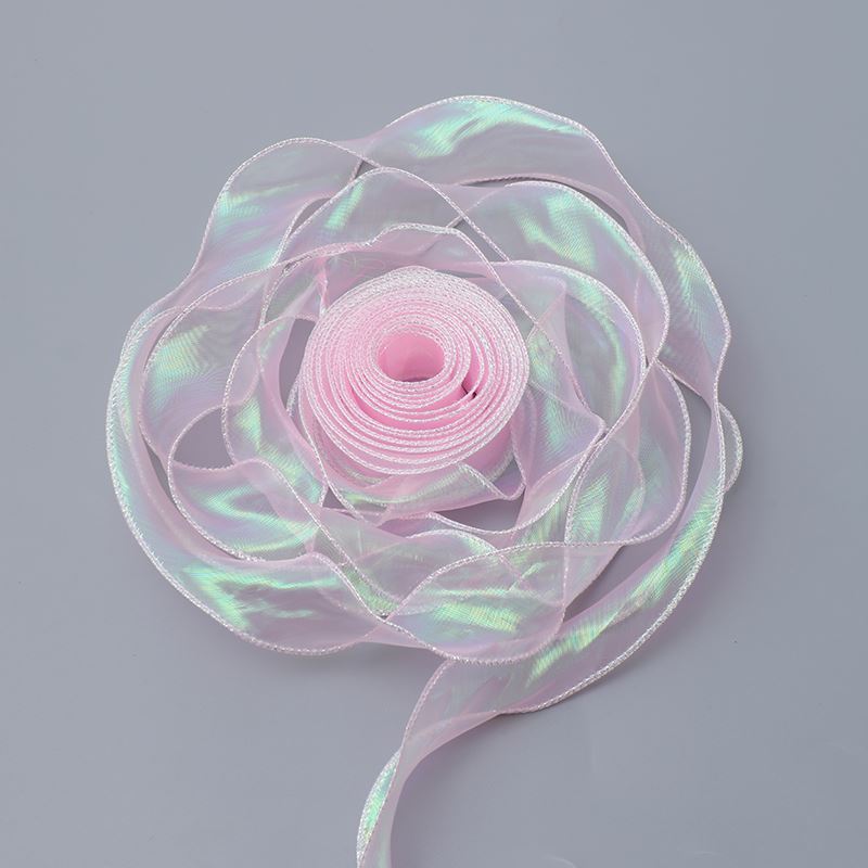SM-Holographic Fish Tail Tulle,Bouquet Wrapping Ribbon,Floral Mesh Netting,Handcrafted Gift Edging,Minimalist Satin Ribbon,Floral Arrangement Packaging Materials