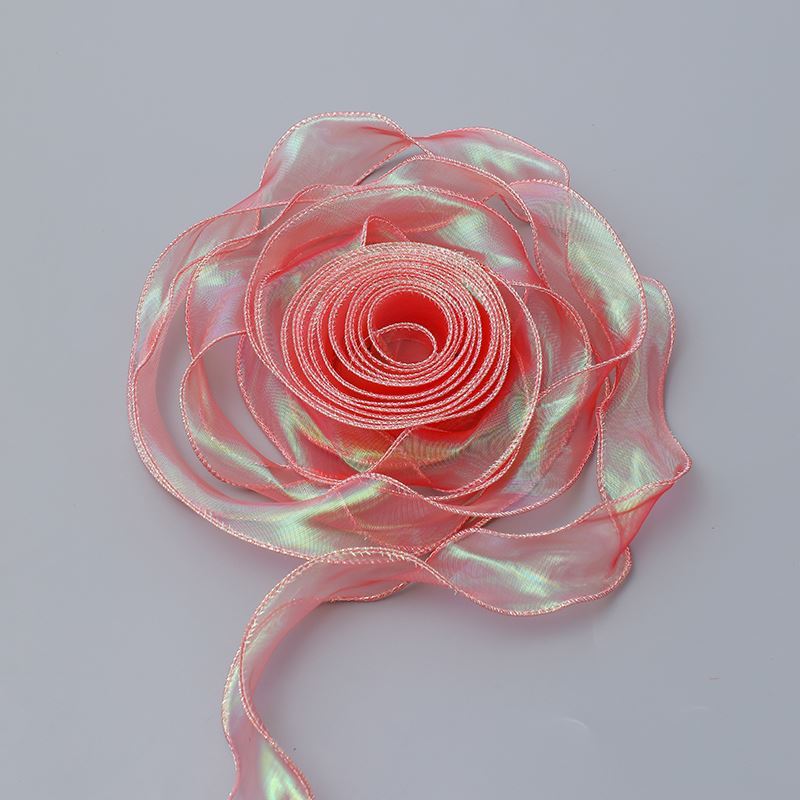 SM-Holographic Fish Tail Tulle,Bouquet Wrapping Ribbon,Floral Mesh Netting,Handcrafted Gift Edging,Minimalist Satin Ribbon,Floral Arrangement Packaging Materials
