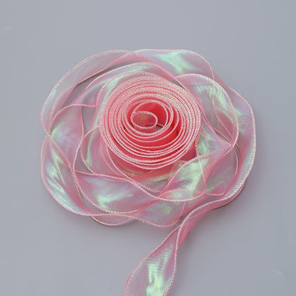 SM-Holographic Fish Tail Tulle,Bouquet Wrapping Ribbon,Floral Mesh Netting,Handcrafted Gift Edging,Minimalist Satin Ribbon,Floral Arrangement Packaging Materials