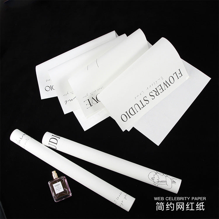 Packaging Paper, Minimalist Waterproof Web Celebrity Paper,Floral Wrapping Paper