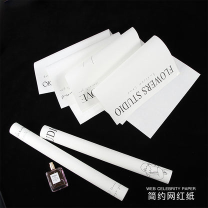 Packaging Paper, Minimalist Waterproof Web Celebrity Paper,Floral Wrapping Paper
