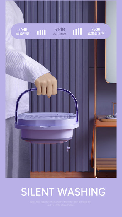 Mini folding washing machine, portable small household for underwear or baby close