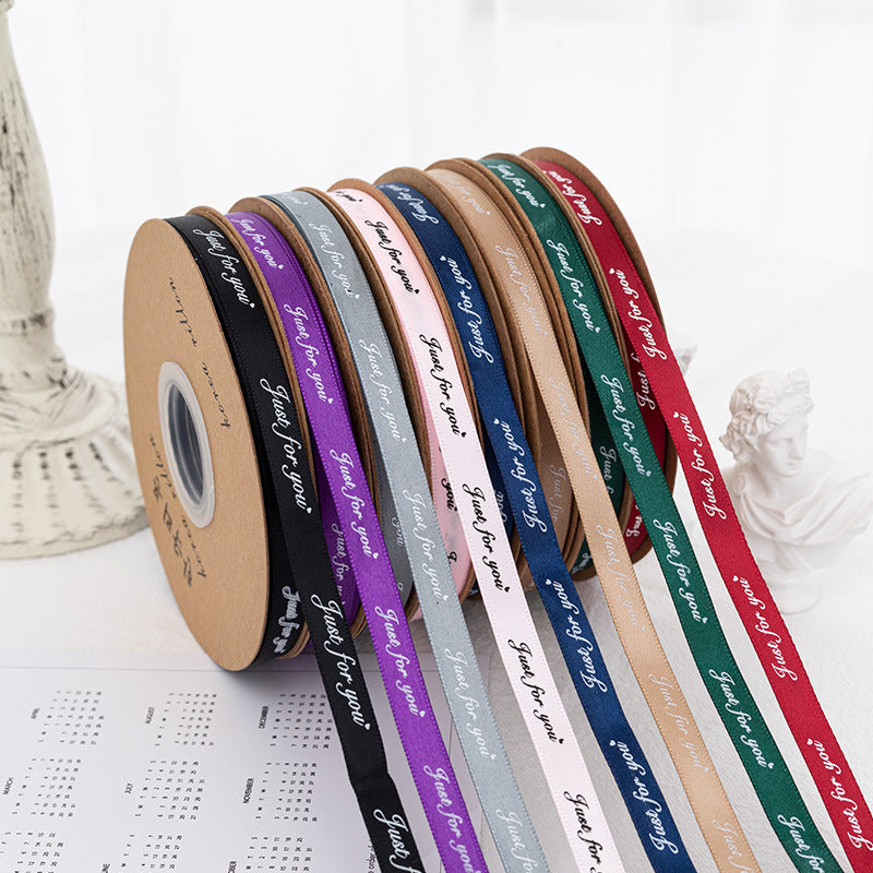 SD-1cm printed ribbon only for you Packaging ribbon English printed ribbon gift baking packaging ribbon flower shop use