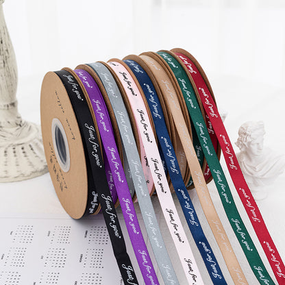 SD-1cm printed ribbon only for you Packaging ribbon English printed ribbon gift baking packaging ribbon flower shop use