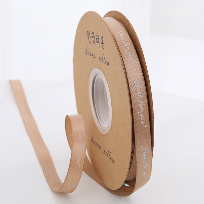 SD-1cm printed ribbon only for you Packaging ribbon English printed ribbon gift baking packaging ribbon flower shop use