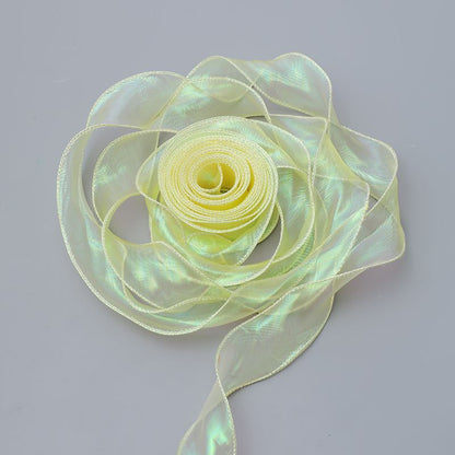 SM-Holographic Fish Tail Tulle,Bouquet Wrapping Ribbon,Floral Mesh Netting,Handcrafted Gift Edging,Minimalist Satin Ribbon,Floral Arrangement Packaging Materials
