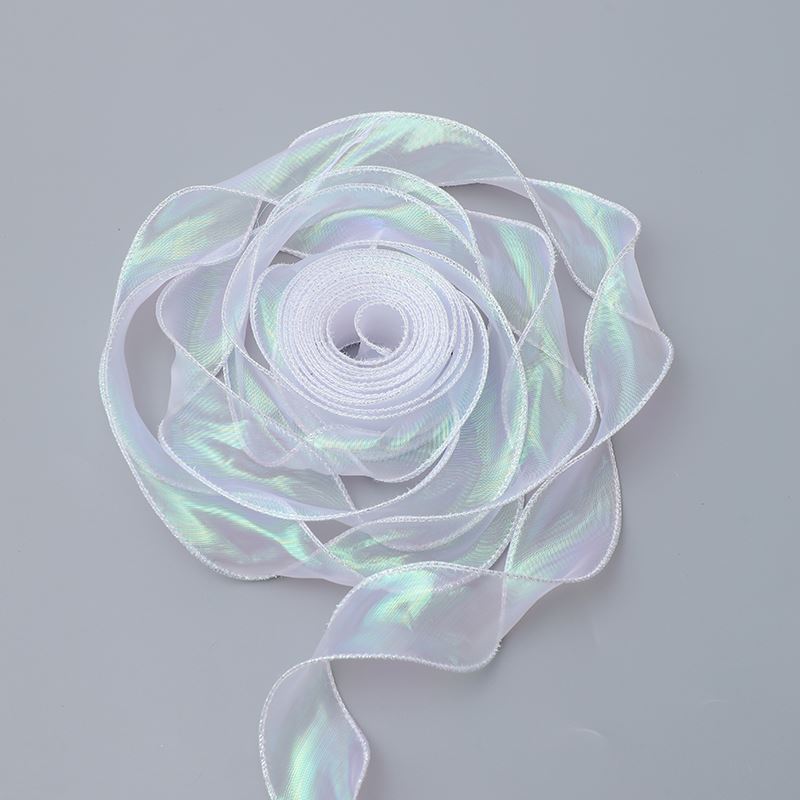 SM-Holographic Fish Tail Tulle,Bouquet Wrapping Ribbon,Floral Mesh Netting,Handcrafted Gift Edging,Minimalist Satin Ribbon,Floral Arrangement Packaging Materials
