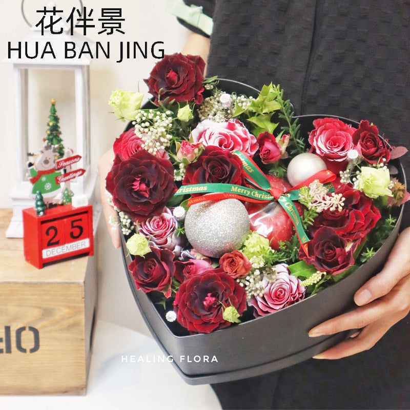 2pcs Heart Shaped Flower Box Floral Gift Boxes with Transparent Window Lids Luxury Style Flower Arrangements Valentines Day Jewe