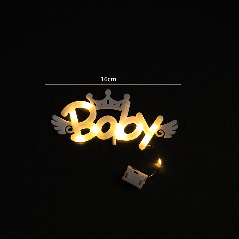 Party Ambience Lights Flower Packaging Bouquet Warm White Lights Happy Birthday Cake Decoration Lights Crown English Numbers Lights