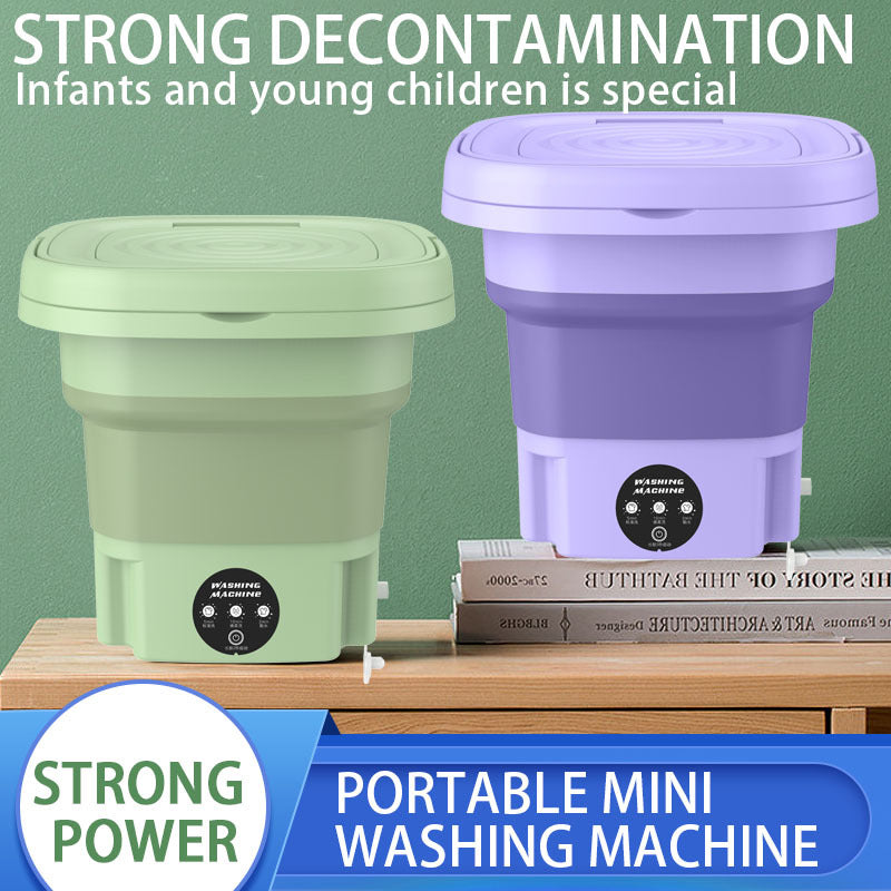 Mini folding washing machine, portable small household for underwear or baby close