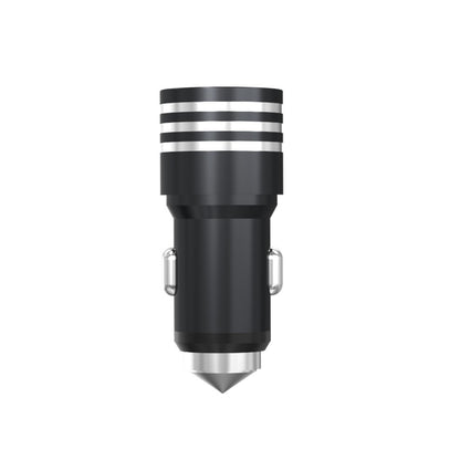 Manufacturers wholesale new 1A/2.4A car charger Glass breaker car charger dual USB one drive two car charger in stock