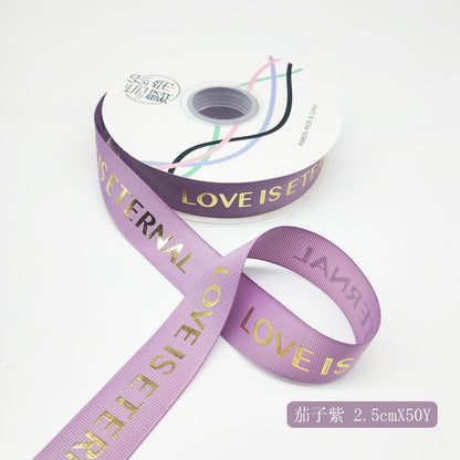 SN-Heartfelt pattern, gold foil ribbon with embossed texture