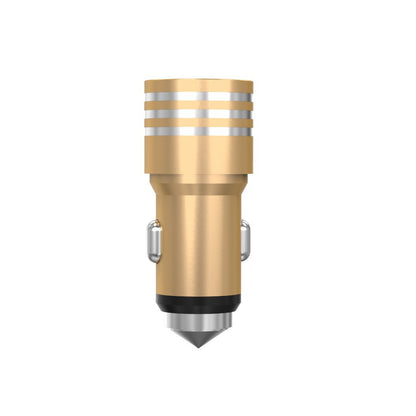 Manufacturers wholesale new 1A/2.4A car charger Glass breaker car charger dual USB one drive two car charger in stock