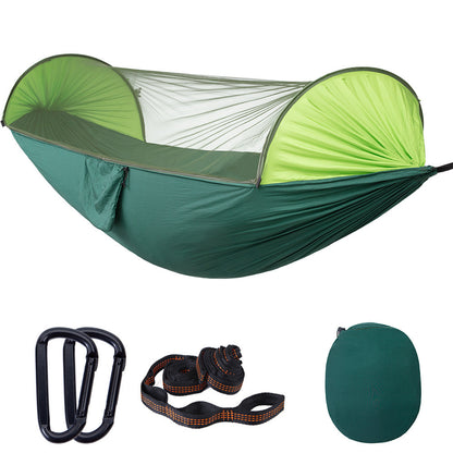 Double hammock outdoor mosquito-proof, sun-shading and rollover-proof single camping swing