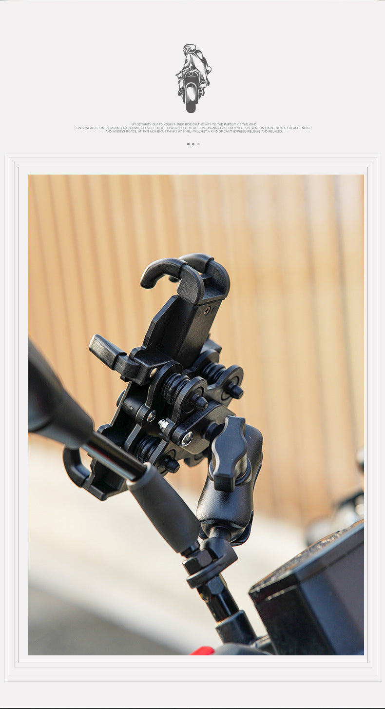 Motorcycle shockproof mobile phone brackets, electric bike ride takeaway navigation brackets, eight claw