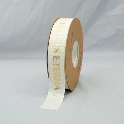 SN-Heartfelt pattern, gold foil ribbon with embossed texture