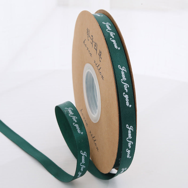 SD-1cm printed ribbon only for you Packaging ribbon English printed ribbon gift baking packaging ribbon flower shop use