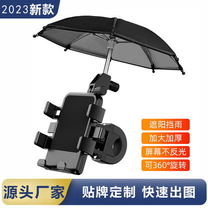 mobile phone navigation stand for bike or motorcycle with umbrella