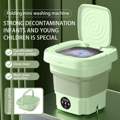 Mini folding washing machine, portable small household for underwear or baby close