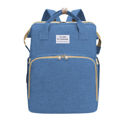 Mobile Folding Portable Crib,Mommy Bag,Multifunctional Folding Mother and Baby Outing Bag,Large Capacity Baby Folding Bed Bag
