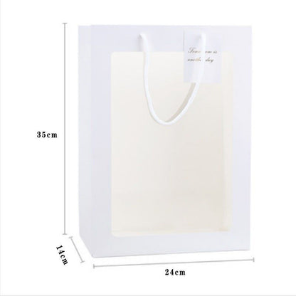 Flower display bag，Clear window tote bag，Gift bag