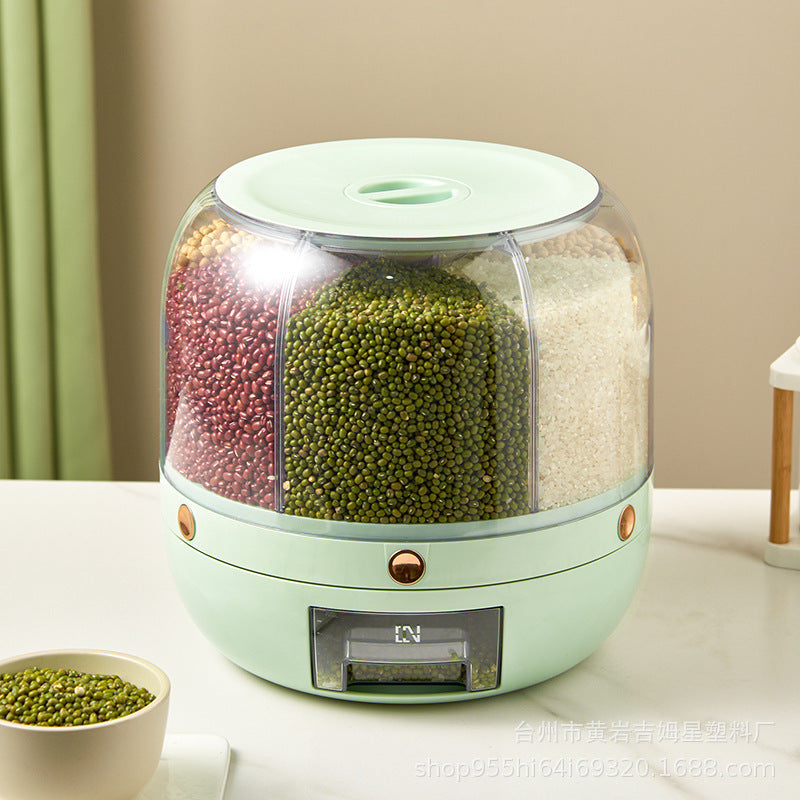 Grains Separate Storage Box Sealed Rotating Grain Storage Container